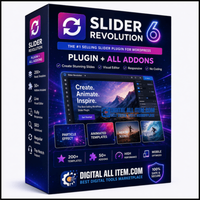 Slider Revolution WordPress Plugin + All Addons – Advanced Slider & Animation Builder